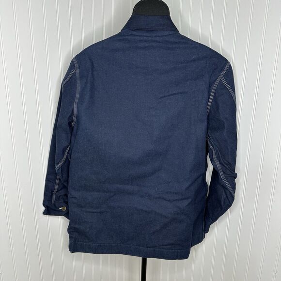 Vtg Sears Work Outerwear Blanket Lined Denim Chore Coat Mens XL Jacket 80s Union - Picture 2 of 16